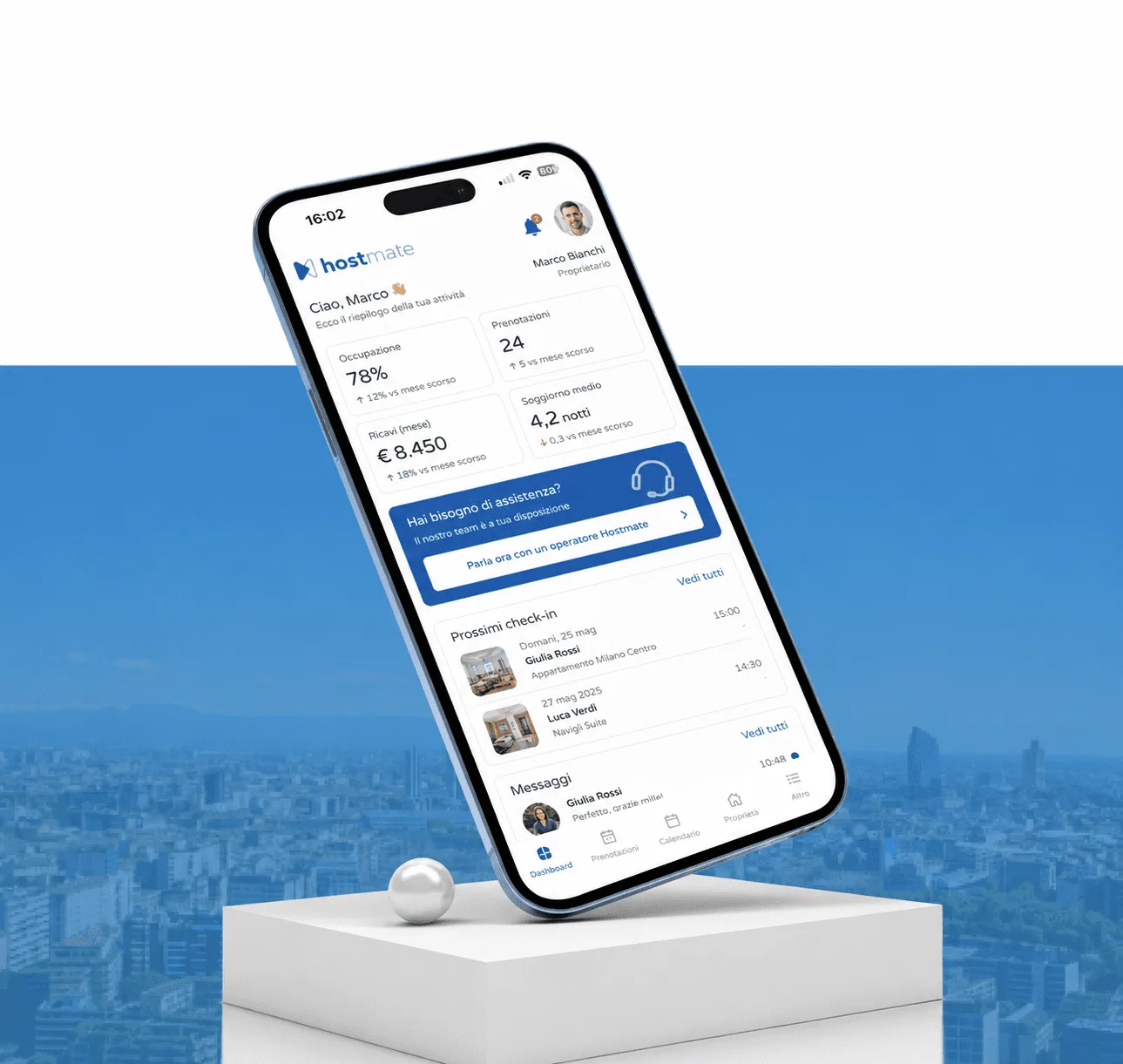 La dashboard Hostmate per la rendicontazione di prenotazioni e ricavi